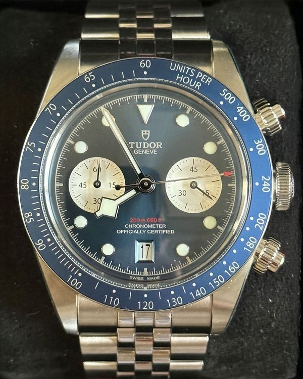 No Reserve - 2024 Tudor Black Bay Chrono Boutique Edition 41MM Blue Dial Steel Bracelet (79360B)