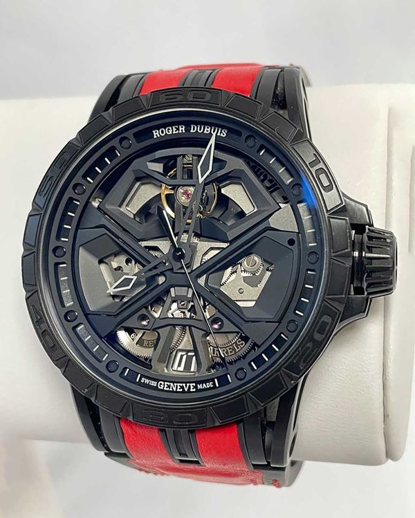 Roger Dubuis Excalibur 45MM Skeleton Dial Leather Strap (DBEX0829)