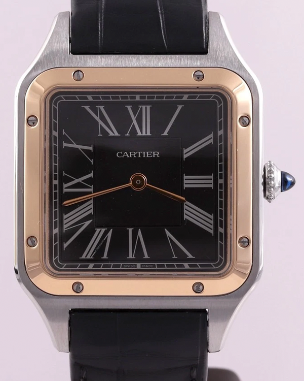 2021 Cartier Santos Dumont "Le 14 Bis" L.E. 31.4MM Grey Dial Leather Strap (W2SA0015)
