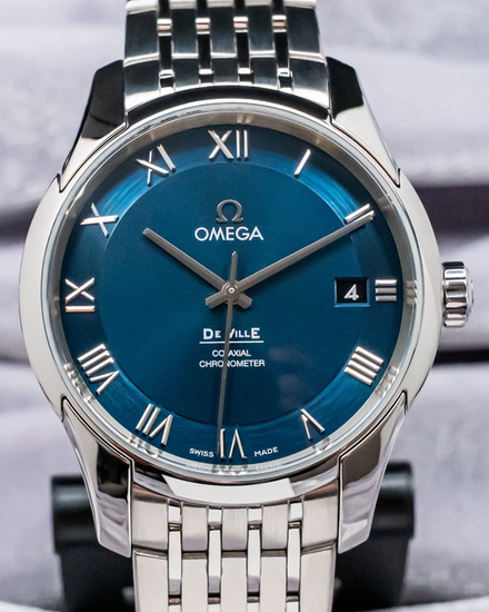 2012 Omega De Ville Prestige 41MM Blue Dial Steel Bracelet (434.10.41.21.03.002)