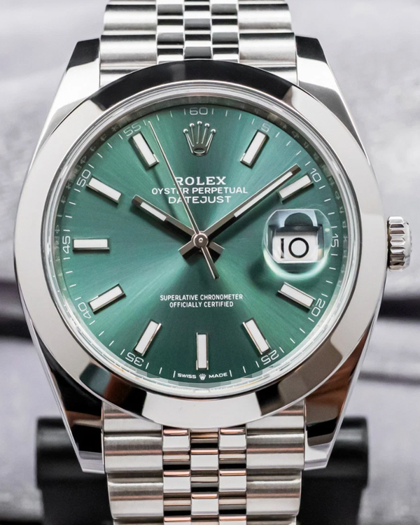 2025 Rolex Datejust 41MM Mint Green Dial Jubilee Bracelet (126300)