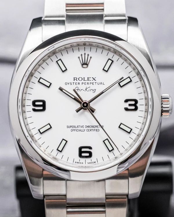 Rolex Air-King 34MM White Dial Oyster Bracelet (114200)