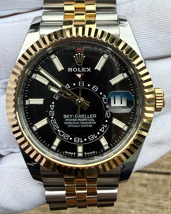 2023 Rolex Sky-Dweller 42MM Black Dial Two-Tone Jubilee Bracelet (336933)