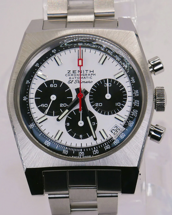 2020 Zenith El Primero Chronomaster Revival A384 37MM Silver Dial Steel Bracelet (03.A384.400/21.M384)