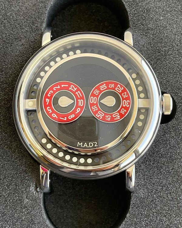 2026 MB&F MAD Edition 2 "Eric Giroud" L.E. 42MM Black Dial Leather Strap (M.A.D 2 R&B)