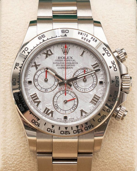 2020 Rolex Cosmograph Daytona 40MM Meteorite Dial White Gold Oyster Bracelet (116509)