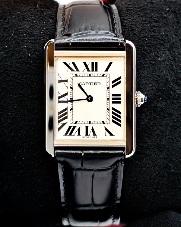 2017 Cartier Tank 31MM Silver Dial Leather Strap (W5200027)