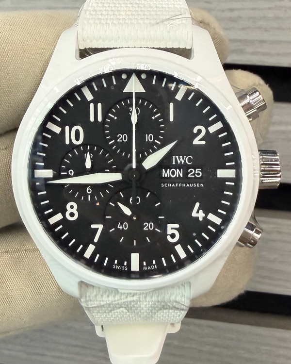 2026 IWC Schaffhausen Pilot Chronograph Top Gun "Lake Tahoe" 44MM Black Dial Rubber Strap (IW389105)