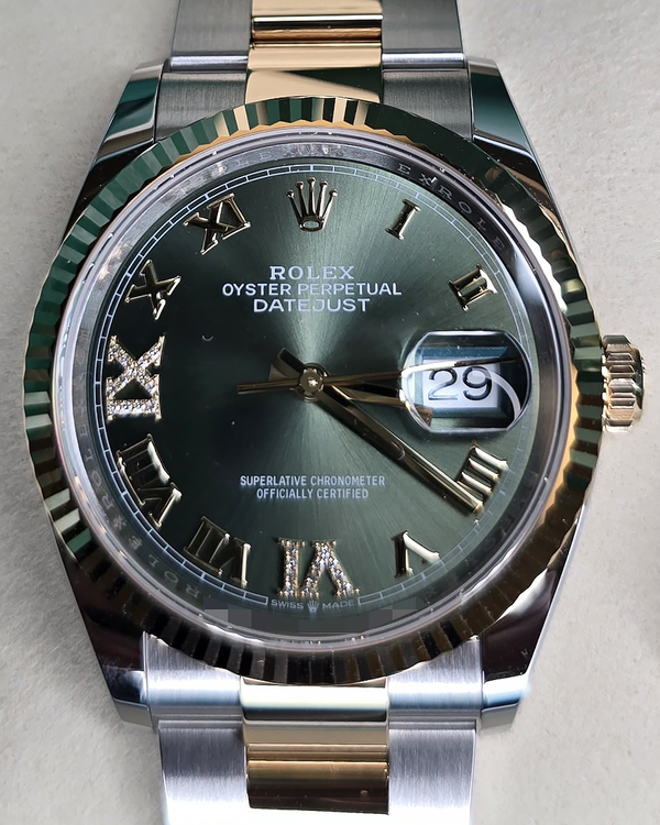 2026 Rolex Datejust 36MM Green  Dial Two-Tone Bracelet (126233)