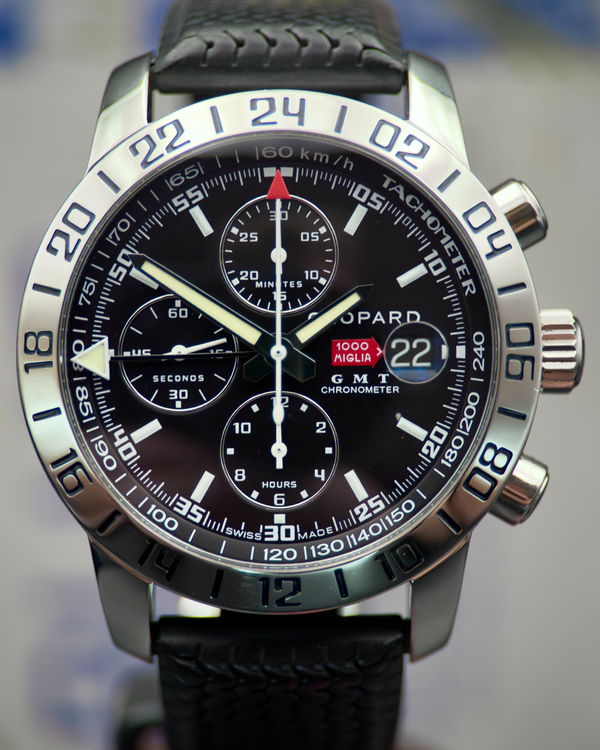 2008 Chopard Mille Miglia GMT 42.5MM Black Dial Rubber Strap (168992-3001)