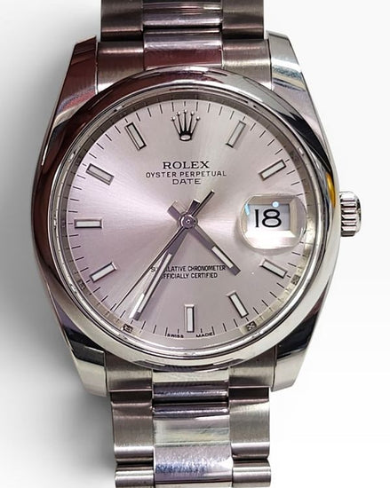 Rolex Oyster Perpetual Date 34MM Silver Dial Oyster Bracelet (115200)