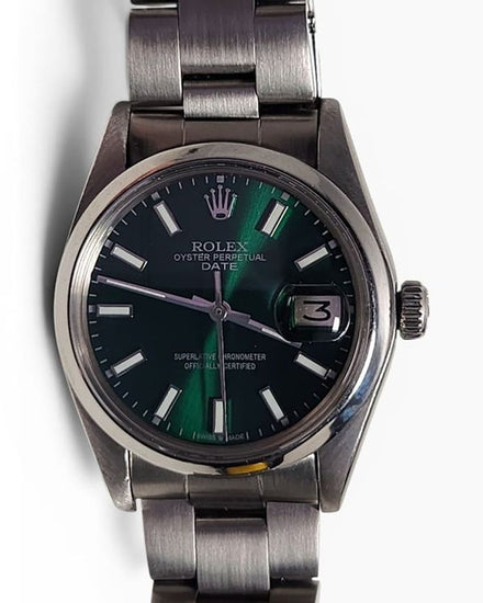 Rolex Oyster Perpetual Date 34MM Green Dial Oyster Bracelet (1500)