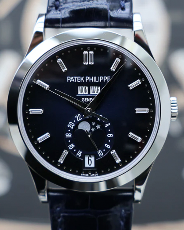 2025 Patek Philippe Complications 38.5MM Blue Dial Leather Strap (5396G-017)