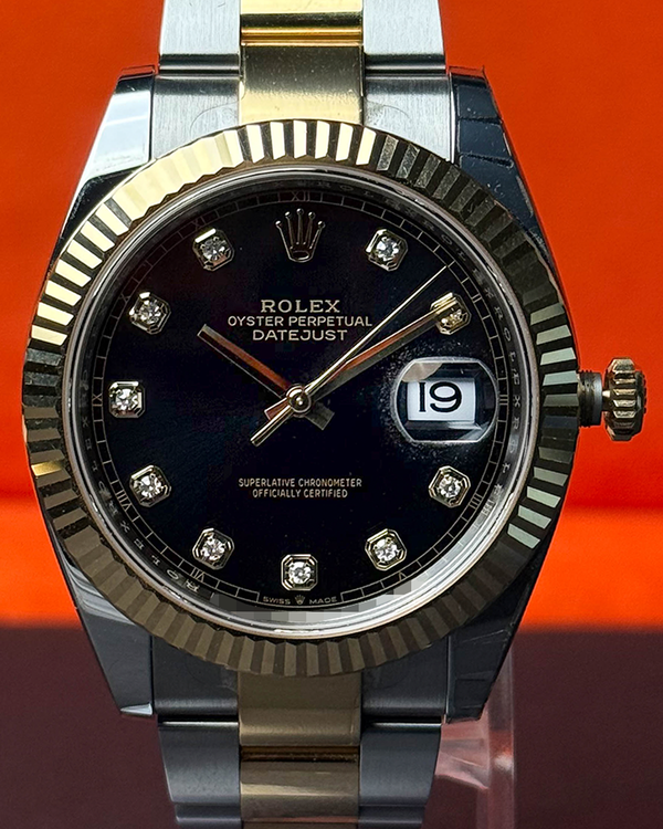 2025 Rolex Datejust 41MM Black Dial Two-Tone Oyster Bracelet (126333)