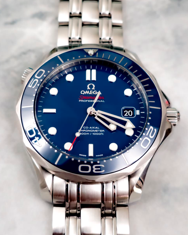 No Reseve - 2025 Omega Seamaster Diver 300M 41MM Blue Dial Steel Bracelet (212.30.41.20.03.001)