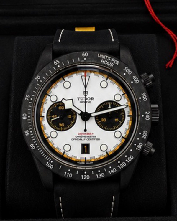 2026 Tudor Black Bay Chrono "Carbon 26" L. E. 42MM White Dial Rubber Strap (79377KN)