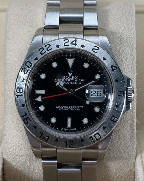 2000 Rolex Explorer II 40MM Black Dial Oyster Bracelet (16570)