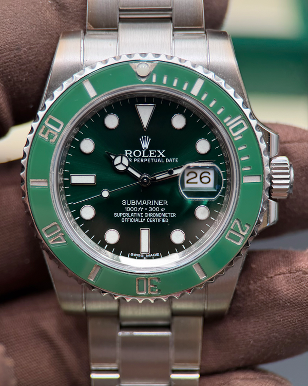 2014 Rolex Submariner Date “Hulk” 40mm Green Dial Oyster Bracelet (116610LV