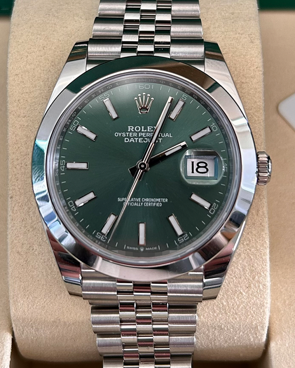 2026 Rolex Datejust 41MM Green Dial Jubilee Bracelet (126300)