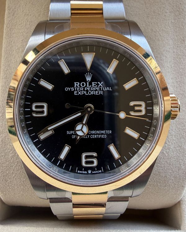 2026 Rolex Explorer 36MM Black Dial Two-Tone Oyster Bracelet (124273)