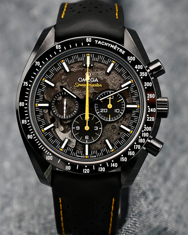 2024 Omega Speedmaster Dark Side of the Moon "Apollo 8" 44.25MM Skeleton "Moon" Dial Rubber Strap (310.92.44.50.01.001)
