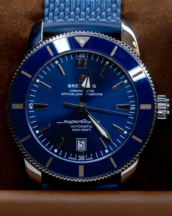 No Reserve - 2020 Breitling Superocean Heritage II 46MM Blue Dial Rubber Strap (AB2020161C1S1)