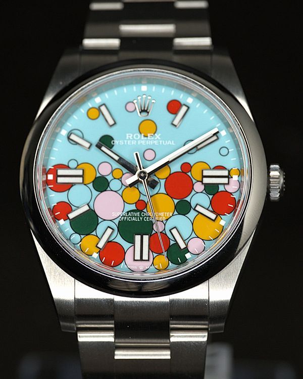 2025 Rolex Oyster Perpetual 41MM Turquoise "Celebration" Dial Oyster Bracelet (124300)