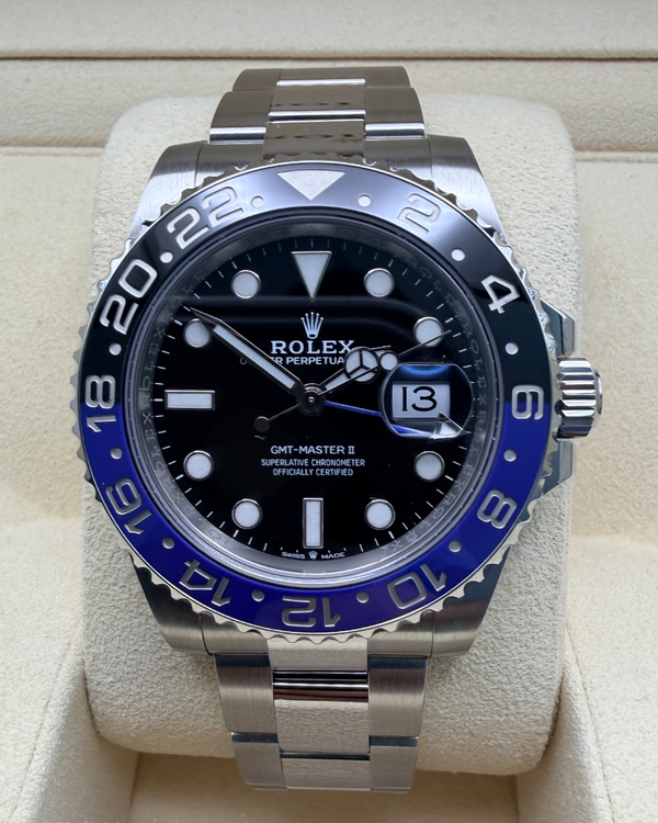 2022 Rolex GMT-Master II "Batman" 40MM Black Dial Oyster Bracelet (126710BLNR)