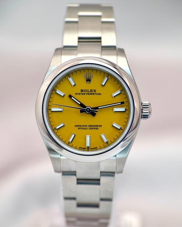 2021 Rolex Oyster Perpetual 31MM Yellow Dial Oyster Bracelet (277200)