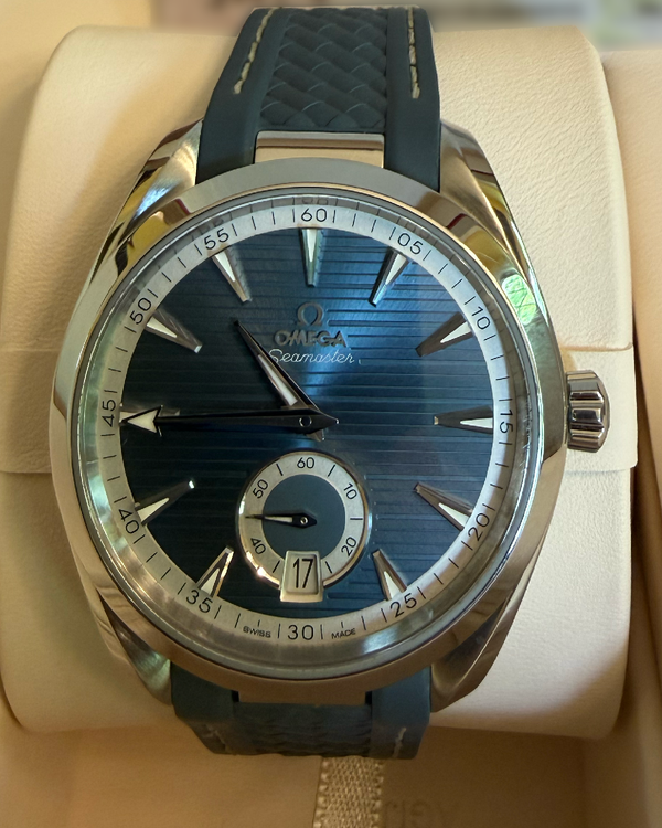 2023 Omega Seamaster Aqua Terra 150M 41MM Blue Dial Rubber Strap (220.12.41.21.03.005)