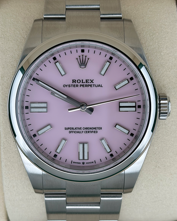 2026 Rolex Oyster Perpetual 41MM Pink Dial Oyster Bracelet (134300)