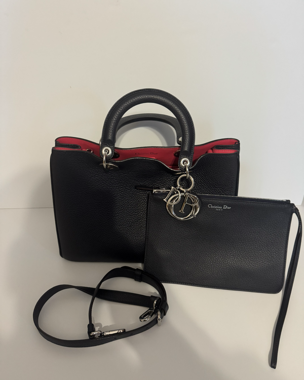 Dior Diorissimo Tote Bag Black Leather (09ma0155)