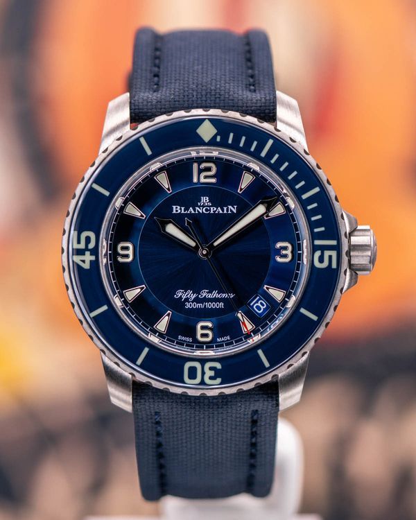 2024 Blancpain Fifty Fathoms 45MM Blue Dial Textile Strap (5015-12B40-O52)