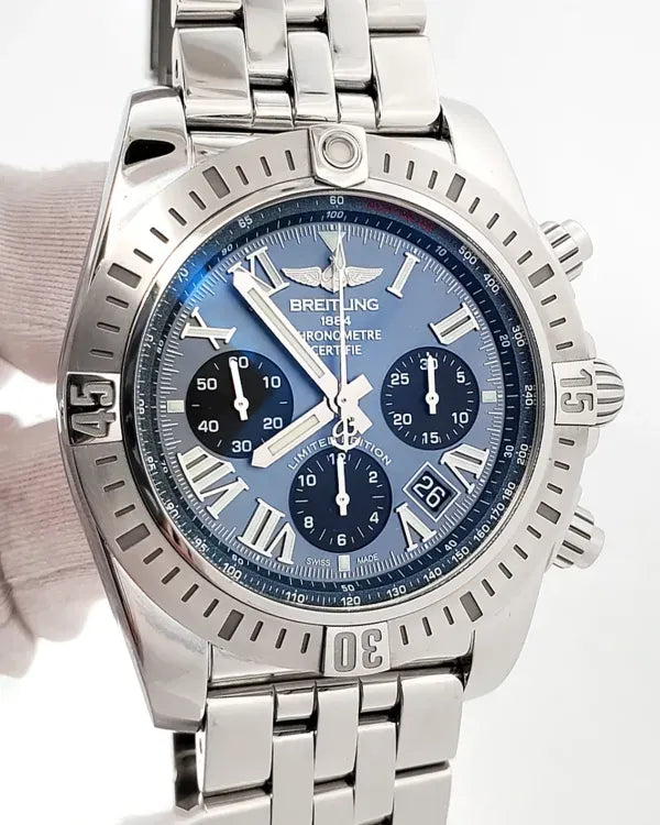 Breitling Chronomat Japan L. E. 44MM Mother of Pearl Dial Steel Bracelet (AB0115)
