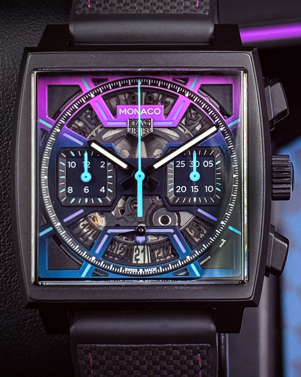 2025 Tag Heuer Monaco Chronograph TH20-00 L.E. 39MM Skeleton Dial Rubber Strap (CBL218E.FT6312)