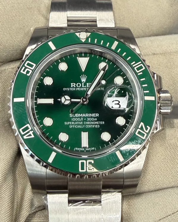 2018 Rolex Submariner Date "Hulk" 40MM Green Dial Oyster Bracelet (116610LV)