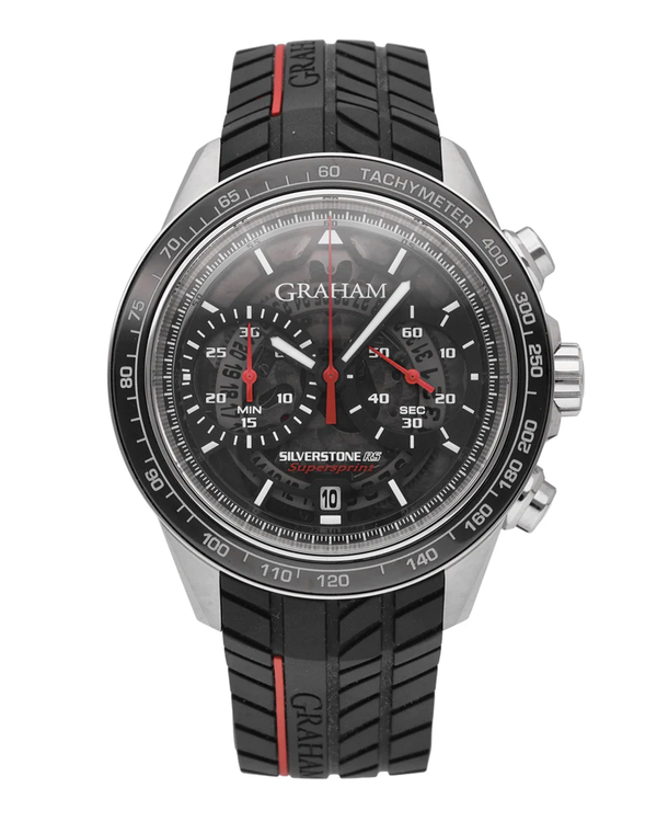 Graham Silverstone RS RS 42MM Skeleton Dial Rubber Strap (2STBC.B05A.K99)