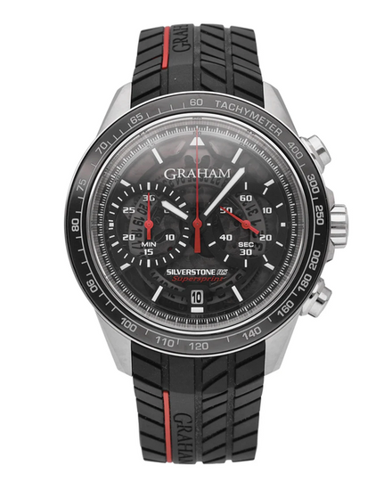 Graham Silverstone RS 42MM Skeleton Dial Rubber Strap (2STBC.B05A.K99)