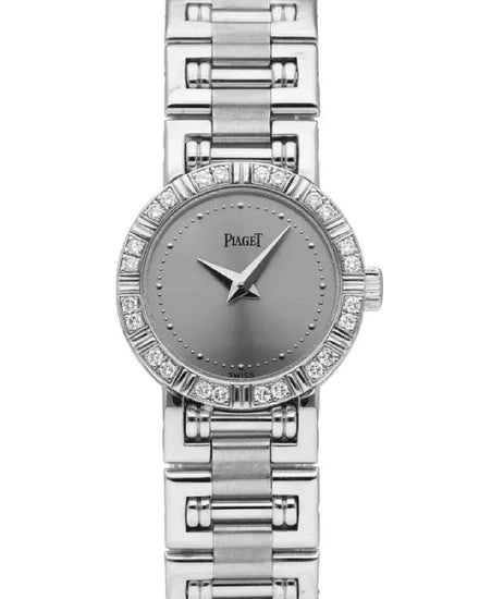 1995 Piaget Dancer 19MM Quartz Silver Dial White Gold Bracelet (5964 K 81)