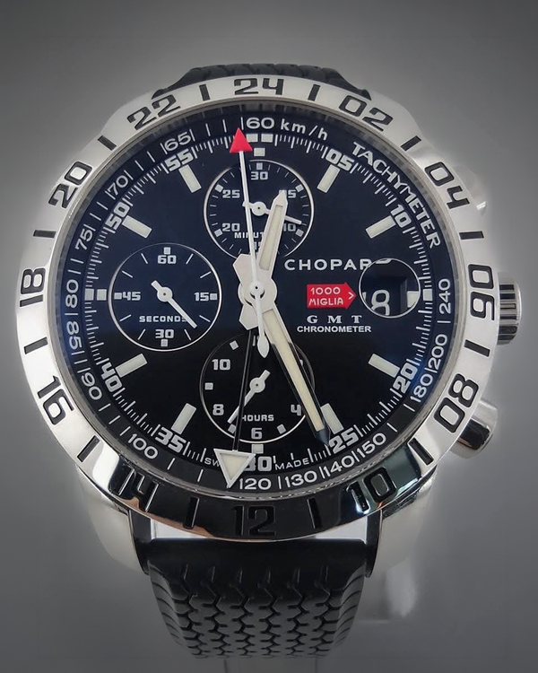 2012 Chopard Mille Miglia GMT 42.5MM Black Dial Rubber Strap (168992-3001)