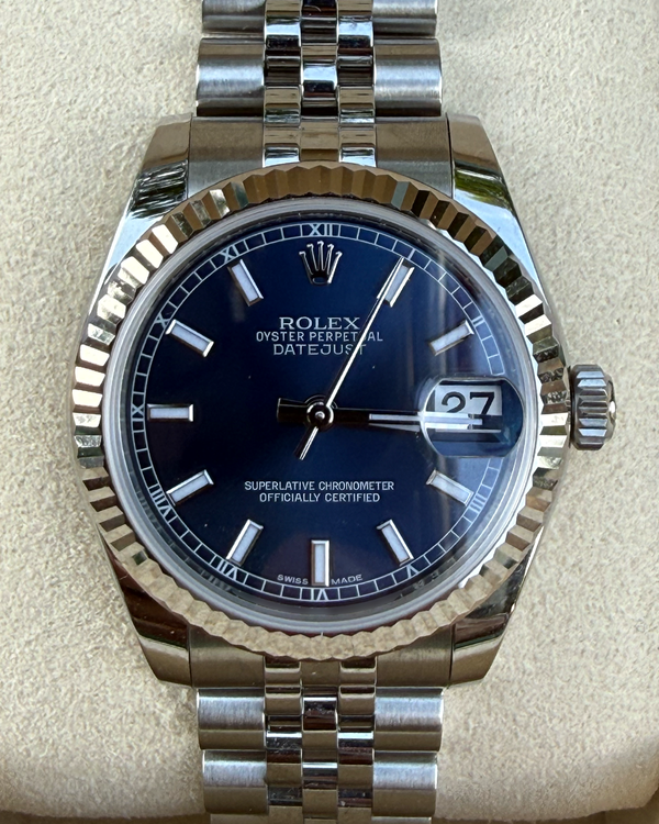 2018 Rolex Datejust 31MM Blue Dial Jubilee Bracelet (178274)