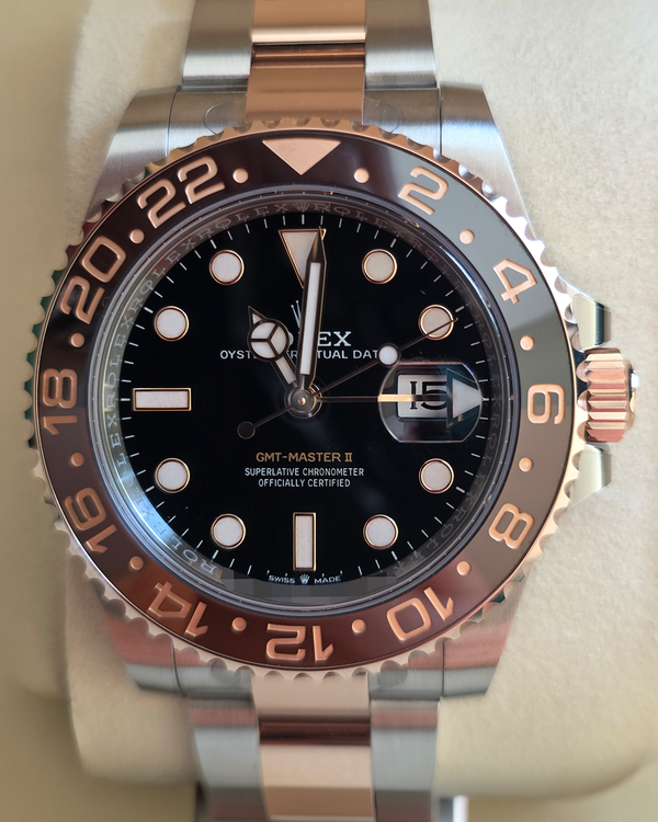 2026 Rolex GMT-Master II "Rootbeer" 40MM Black Dial Two-Tone Oyster Bracelet (126711CHNR)