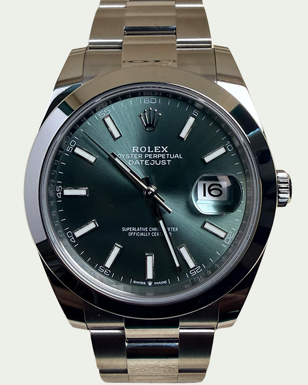 2024 Rolex Datejust 41MM Green Dial Oyster Bracelet (126300)