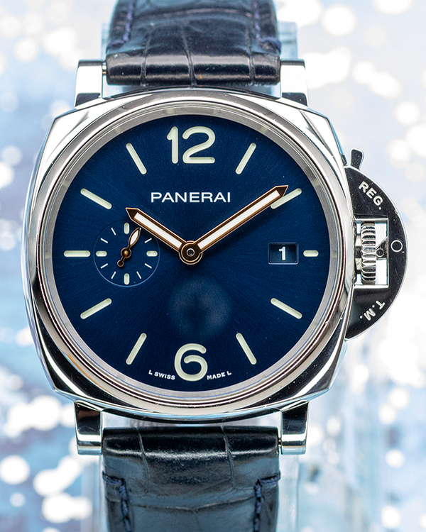 2022 Panerai Luminor Due 42MM Blue Dial Leather Strap (PAM01274)