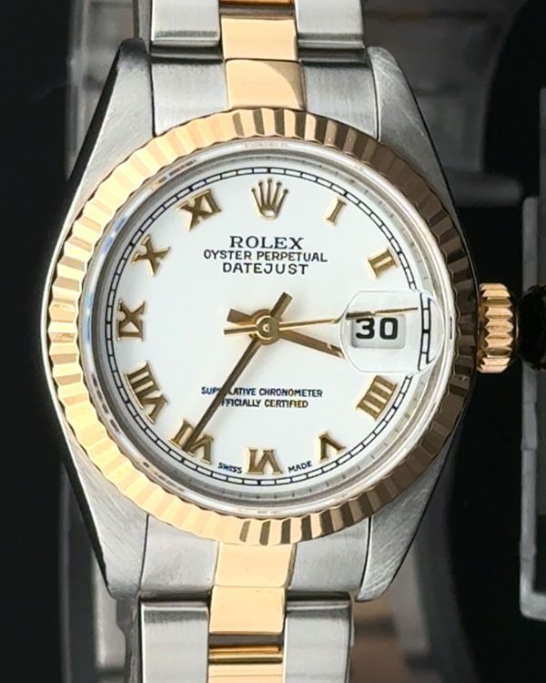 2003 Rolex Lady-Datejust 26MM White Dial Two-Tone Oyster Bracelet (79173)