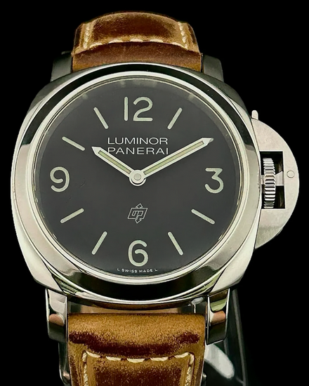 2021 Panerai Luminor Base Logo 44MM Black Dial Leather Strap (PAM01086)