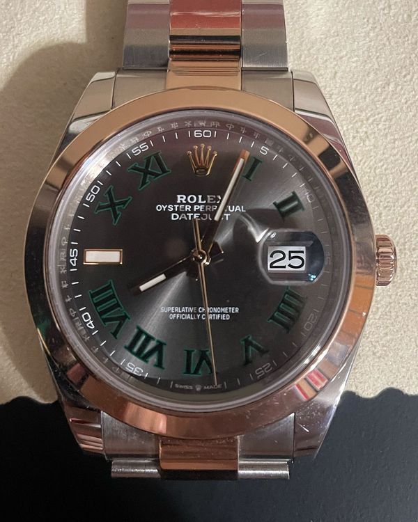 2020 Rolex Datejust "Wimbledon" 41MM Slate Dial Two-Tone Oyster Bracelet (126301)
