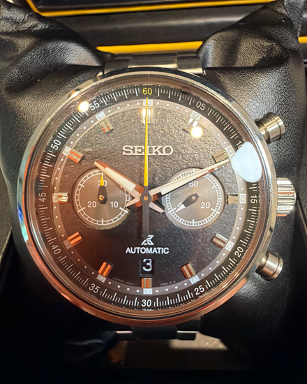 2022 Seiko Prospex Speedtimer "World Athletics Championships Oregon22" L.E. 42.5MM Black Dial Steel Bracelet (SRQ041)