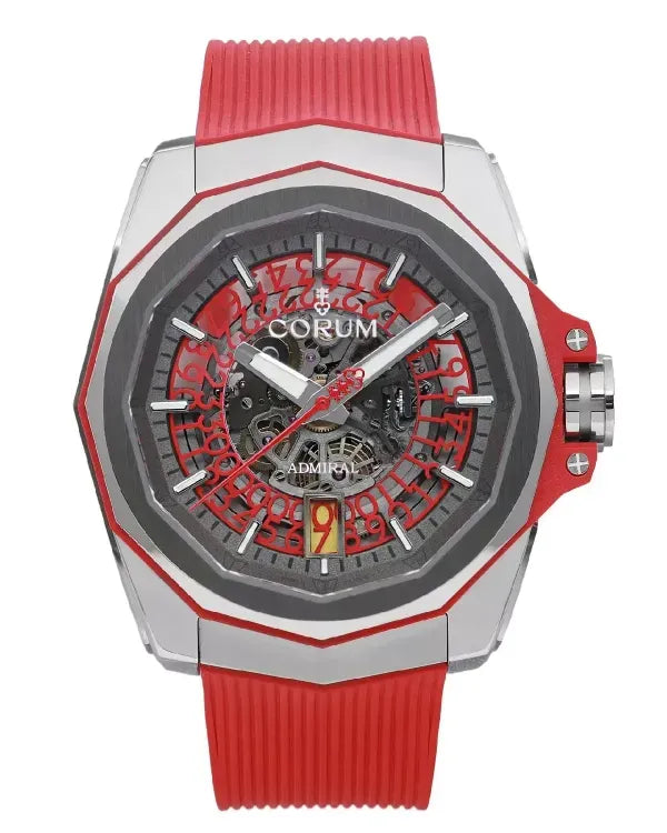 2022 Corum Admiral's Cup Challenger Skeleton Dial Rubber Strap (082.401.04/F376 FH52)