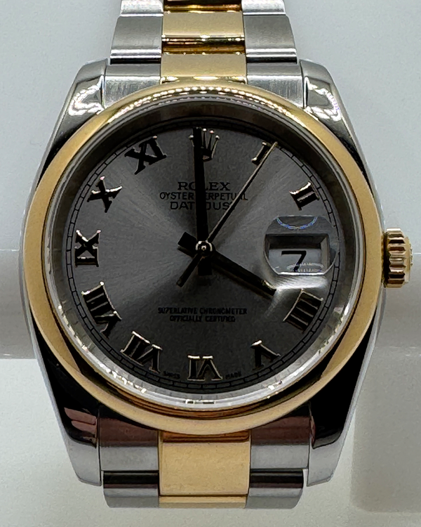 Rolex Datejust 36MM Silver Dial Two-Tone Oyster Bracelet (116203)